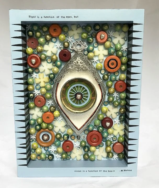 Heart Vision - mixed media assemblage by Sara Saltee — Rob